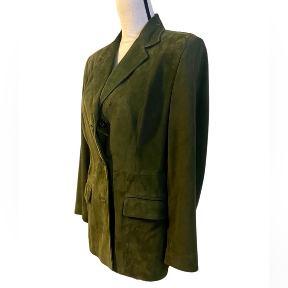 Khaki Suede jacket by Il Perseo - Picture 2 of 7